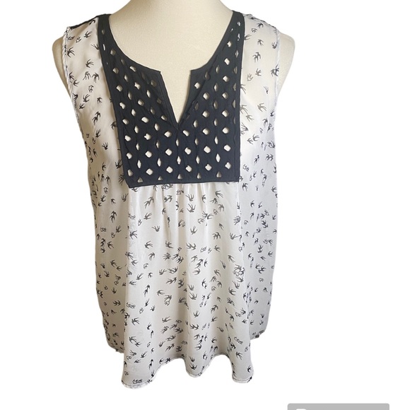 Black Rainn Flowy Bird Tank Top - Picture 1 of 4